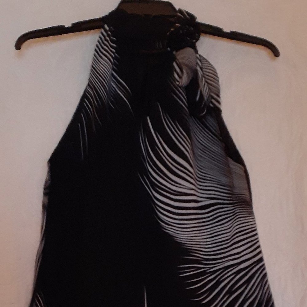Sexy Black & White Illusion Skirt Set